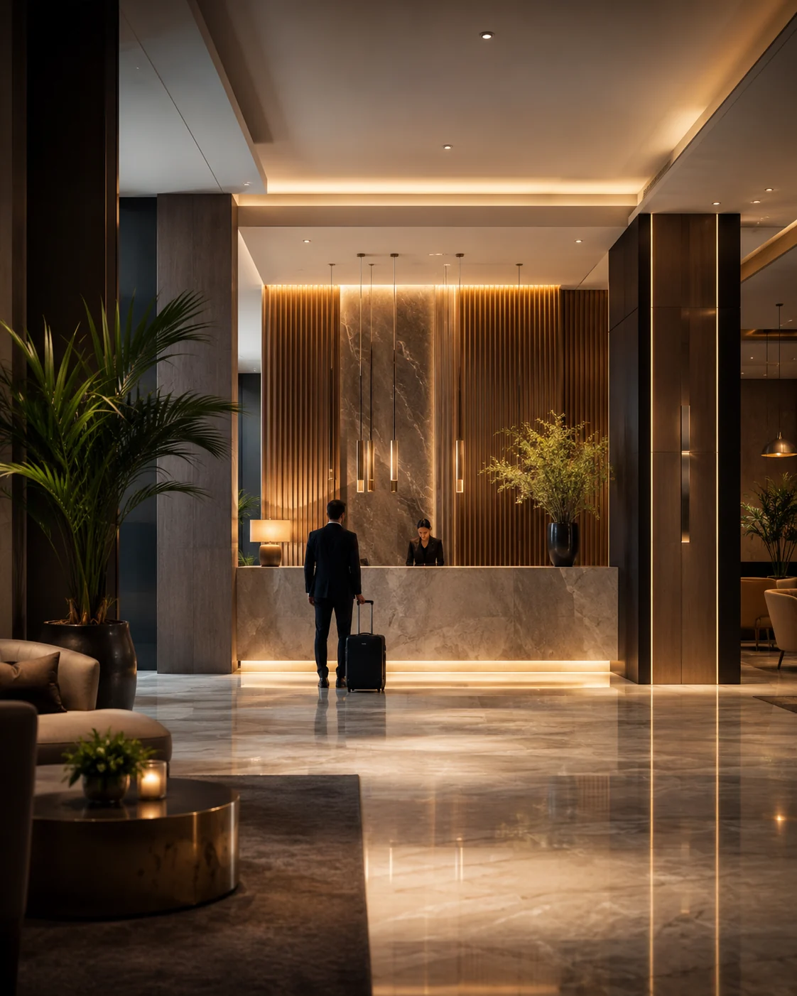 Interior de hotel de alto estándar