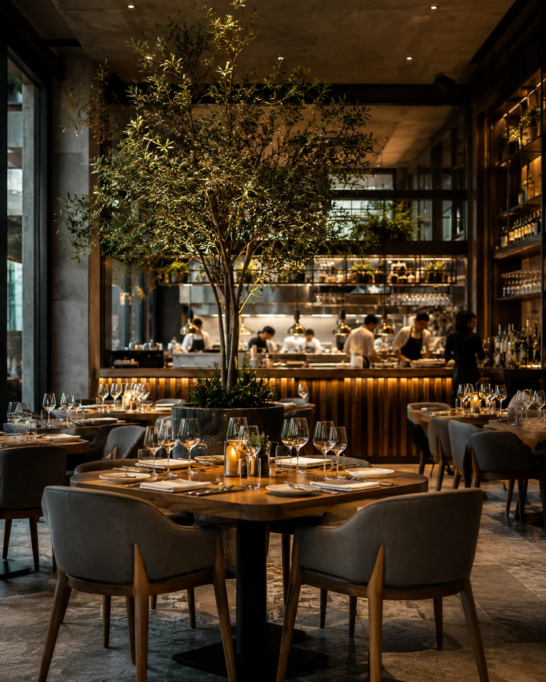 Restaurante moderno de alto estándar